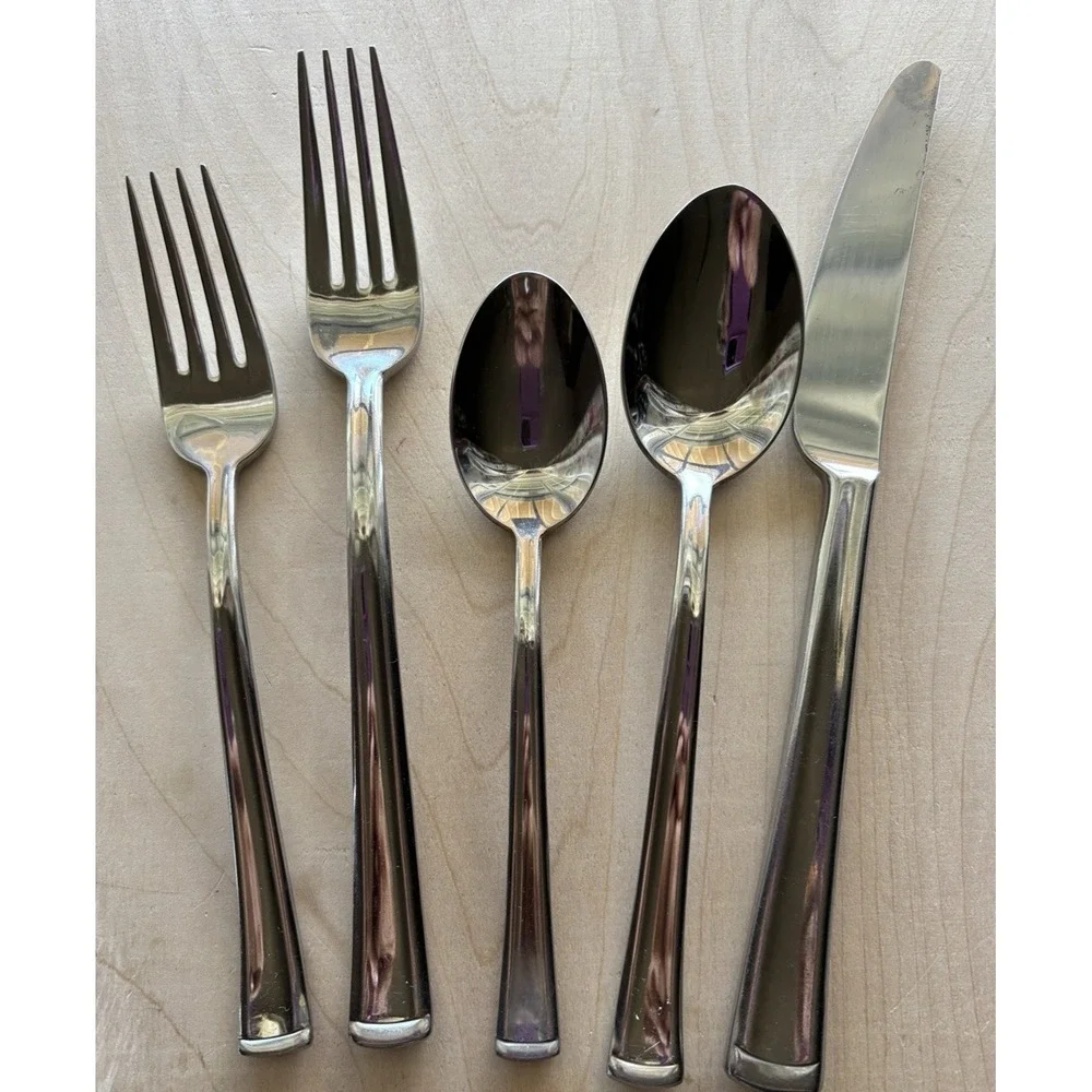 Dansk ORION 5 Place Setting Stainless Flatware Dinner Salad Forks Spoons Knife